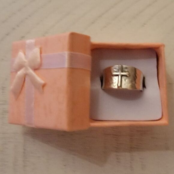 Vintage Wide Trendy Cross Ring - Picture 3 of 4
